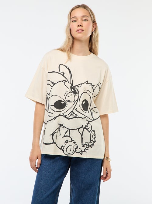 Tee-shirt 'Stitch' 'Disney' manches courtes - Kiabi