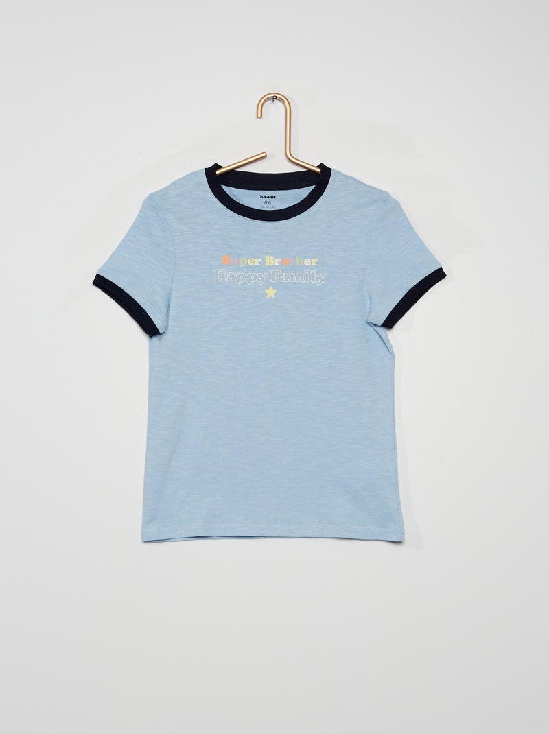 Tee-shirt 'Super Brother' bleu - Kiabi
