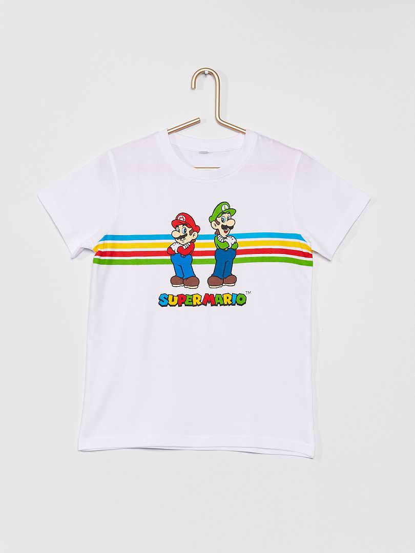 Tee-shirt 'Super Mario' blanc - Kiabi