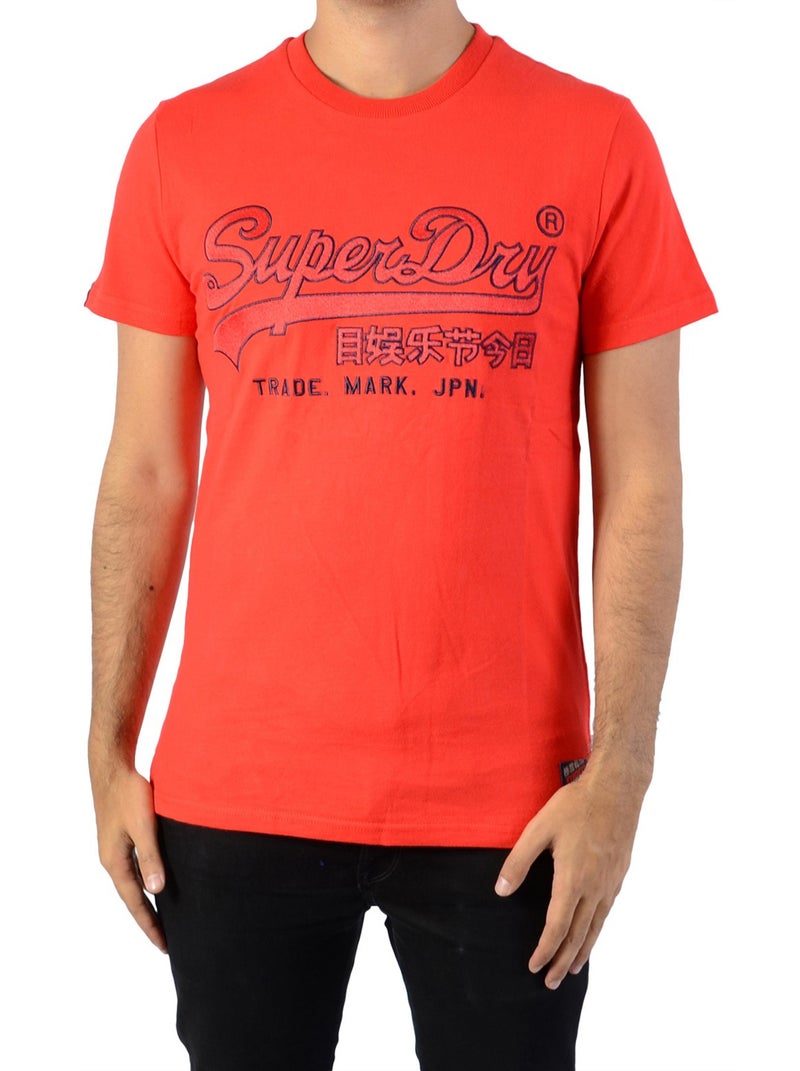 Tee-Shirt SuperDry Downhill Racer Applique Rouge - Kiabi