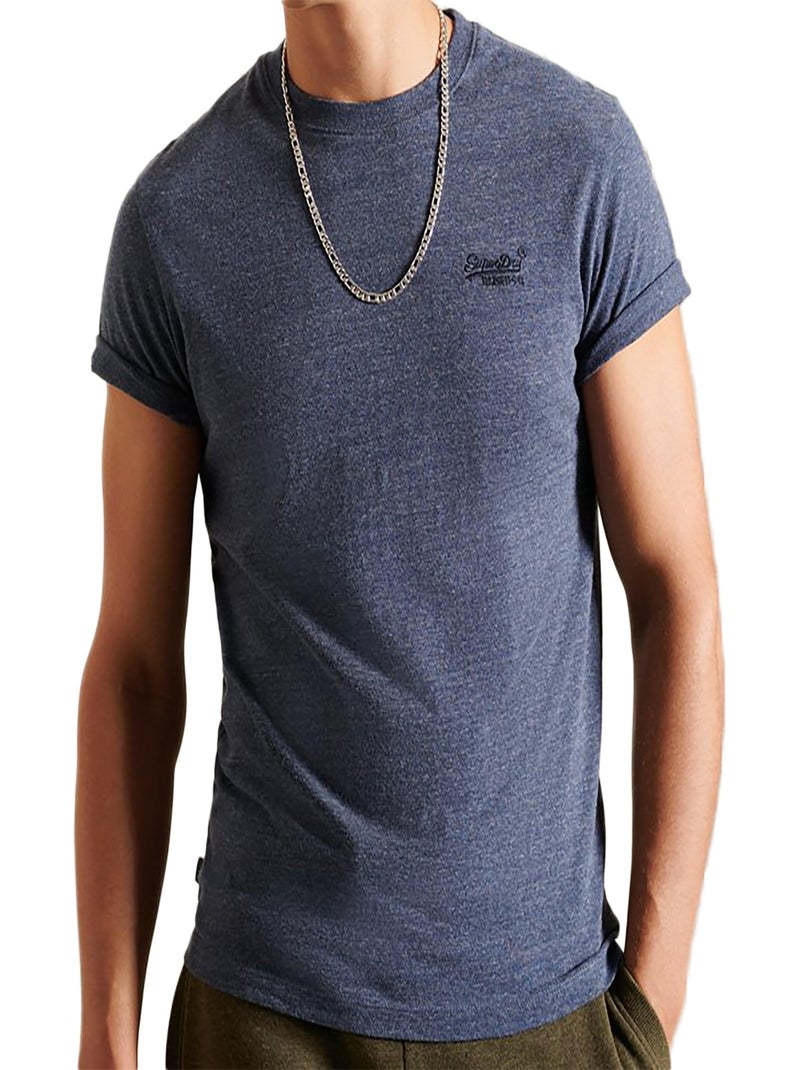 Tee shirt SuperDry vintage logo Emb Bleu - Kiabi