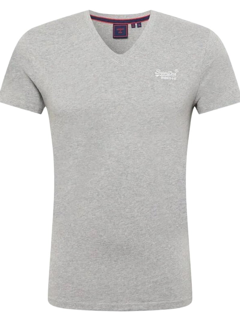 Tee Shirt Superdry Vintage Logo Emb Vee Gris - Kiabi