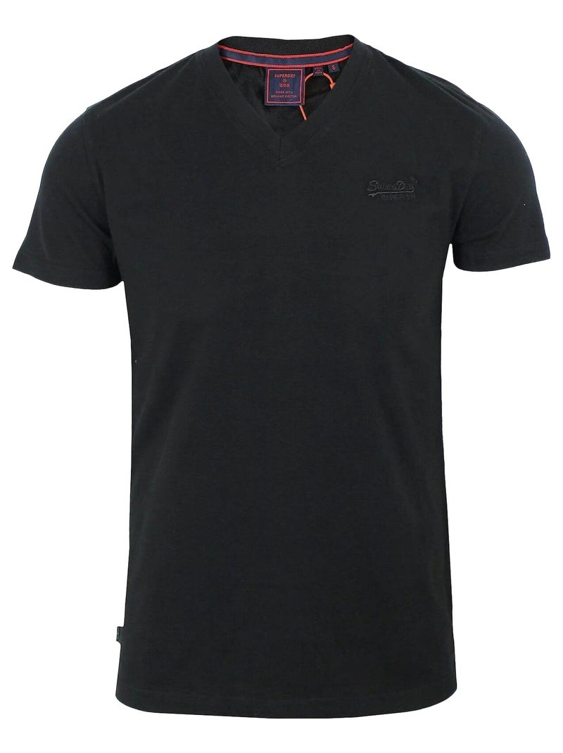 Tee Shirt SuperDry Vintage Logo Emb Vee Noir - Kiabi
