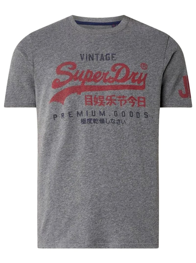 Tee Shirt Superdry Vintage VL Classic Gris - Kiabi