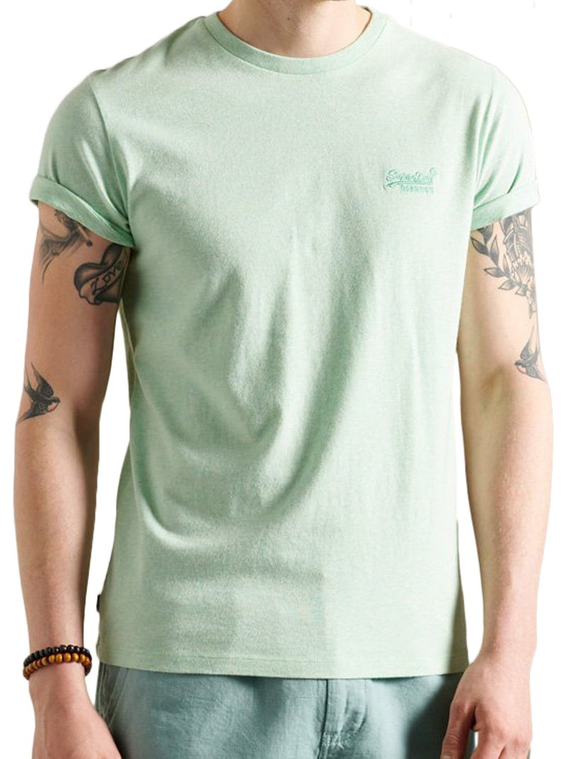 Tee Shirt Superdry Vintange Logo Emb Vert - Kiabi