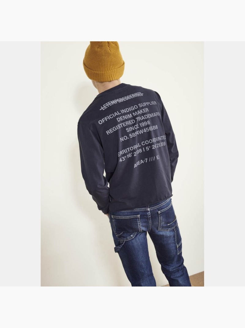 Tee-shirt tankibo 'le temps des cerises' Bleu - Kiabi