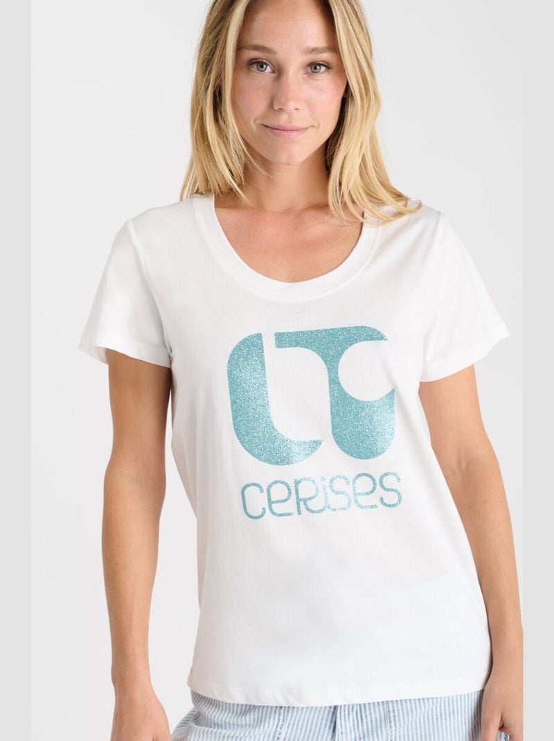 Tee-Shirt TAOLO 'Le Temps Des Cerises' Blanc - Kiabi