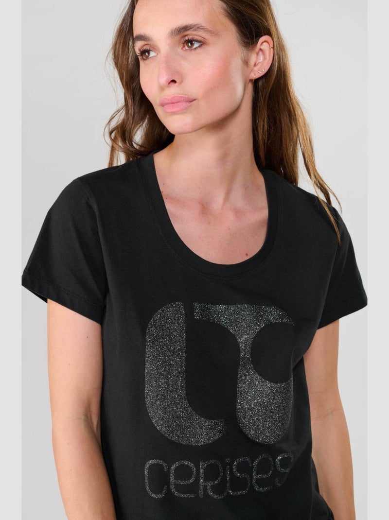 Tee-Shirt TAOLO 'Le Temps Des Cerises' Noir - Kiabi