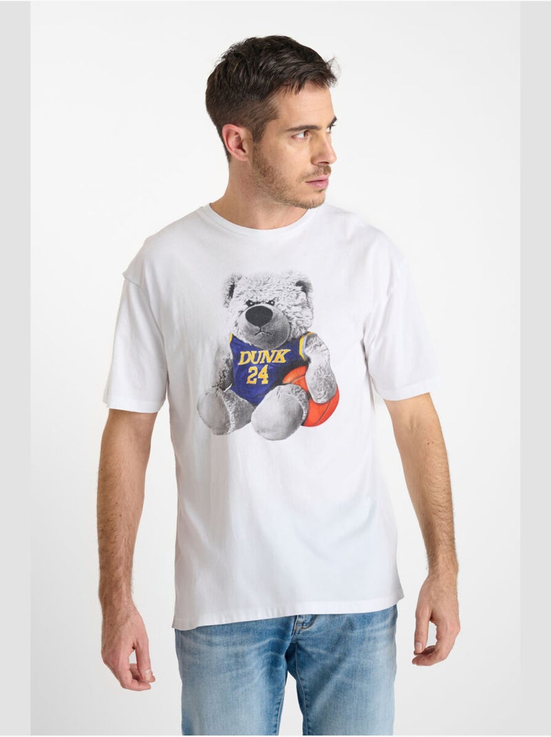 Tee-shirt tatia 'le temps des cerises' Blanc - Kiabi