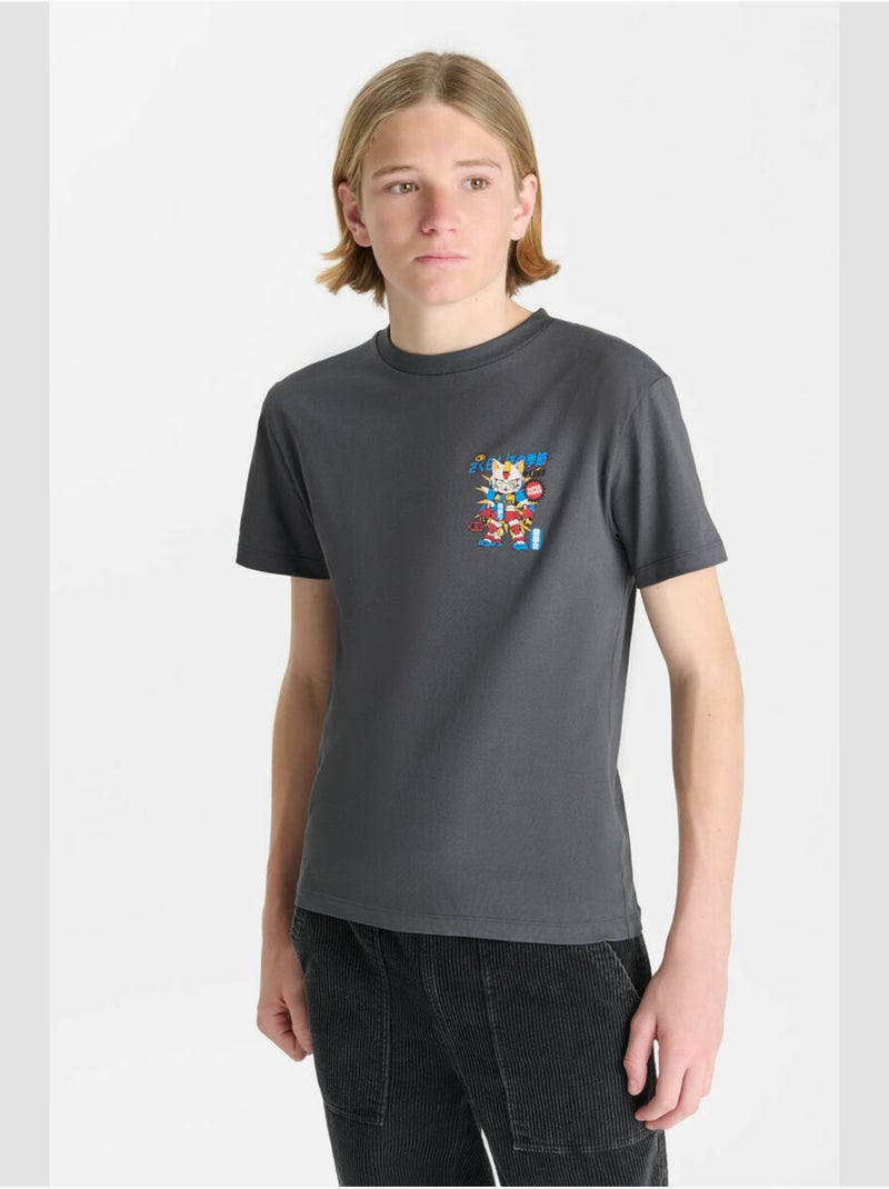 Tee-Shirt TEGABO 'Le Temps Des Cerises' Noir - Kiabi