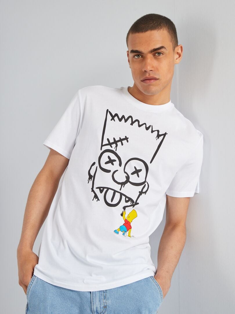Tee-shirt 'The Simpsons' blanc - Kiabi