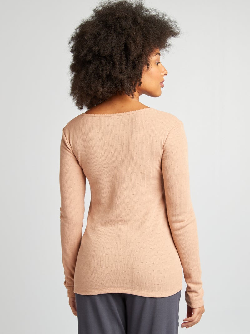 Tee-shirt thermorégulateur Beige - Kiabi