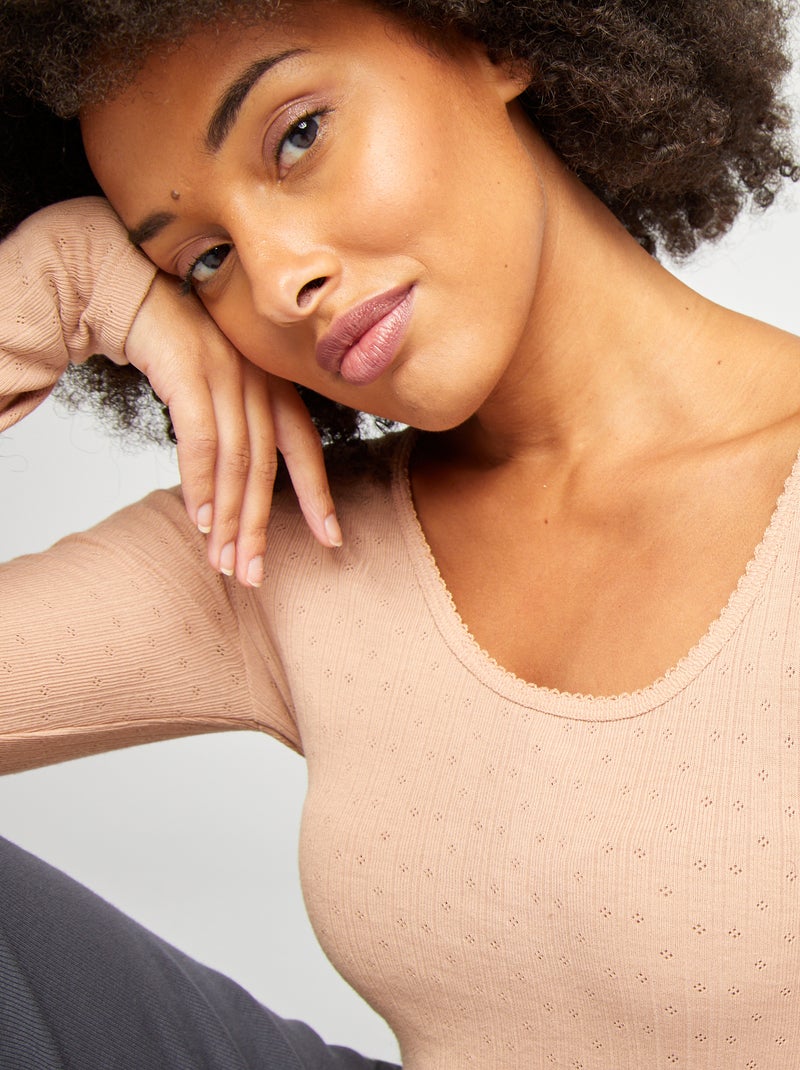 Tee-shirt thermorégulateur Beige - Kiabi
