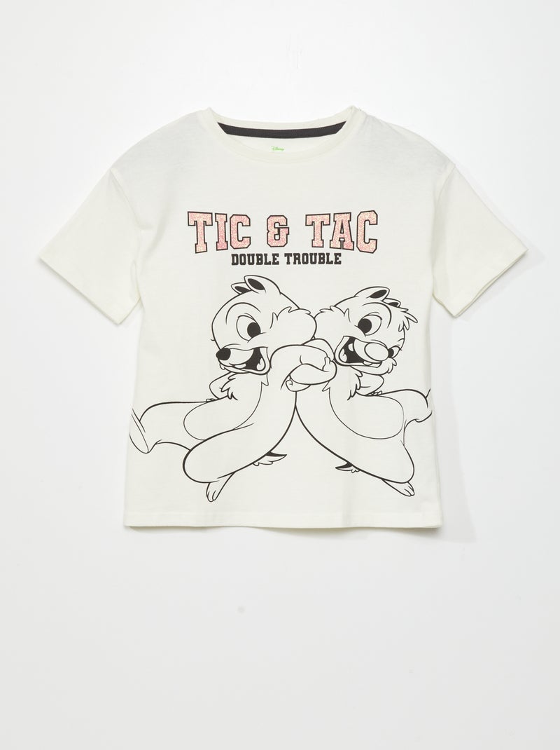 Tee-shirt 'Tic et Tac' de 'Disney' Beige - Kiabi