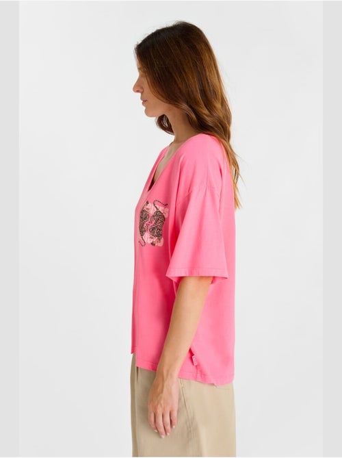 Tee-Shirt TIGRES 'Le Temps Des Cerises' - Kiabi Tee-Shirt TIGRES 'Le Temps Des Cerises' - Kiabi