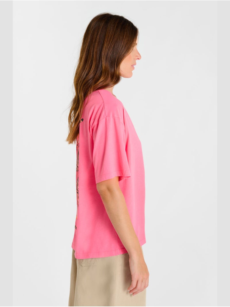 Tee-Shirt TIGRES 'Le Temps Des Cerises' Rose - Kiabi