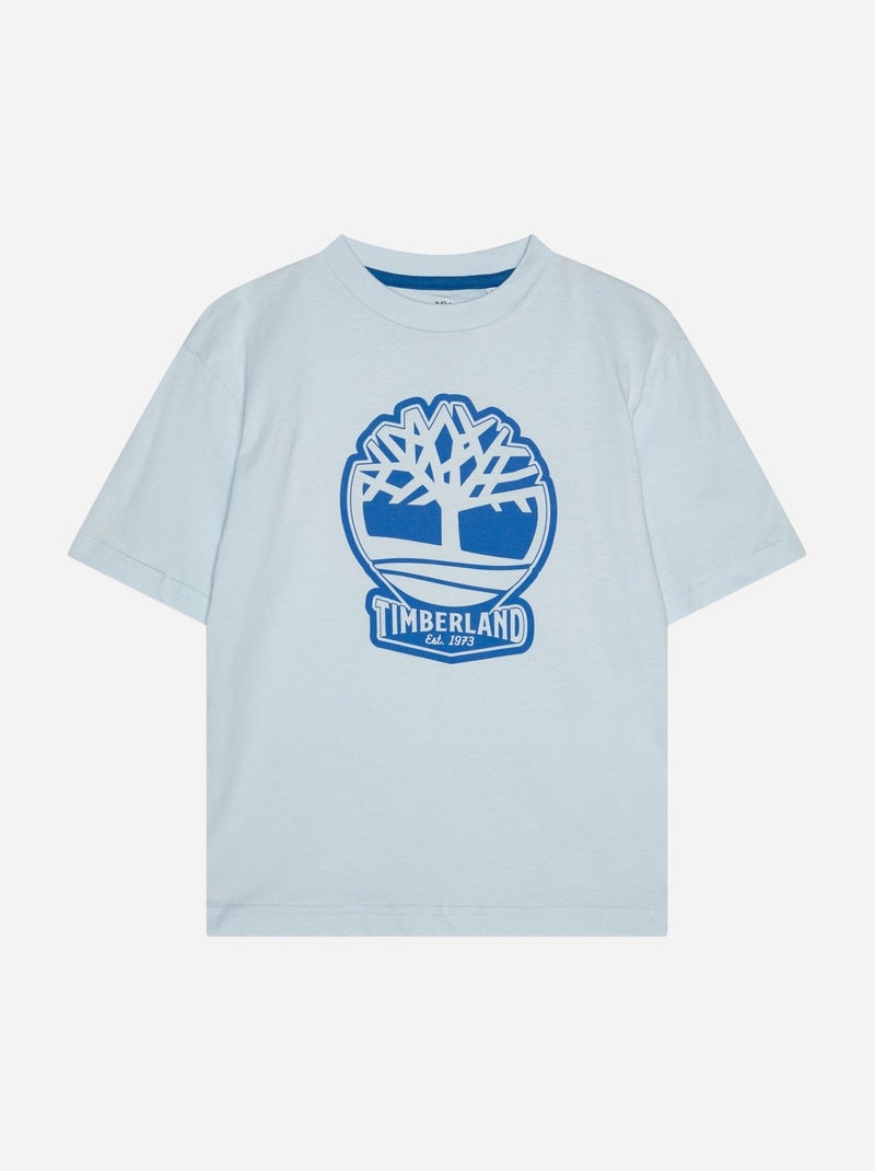 Tee Shirt Timberland à logo Bleu clair - Kiabi