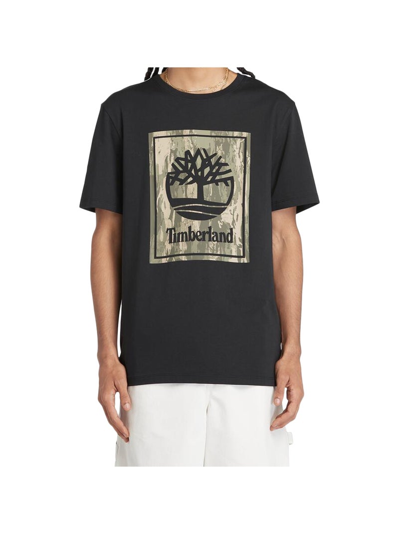 Tee Shirt Timberland Camo Short Sleeve Tee Noir - Kiabi