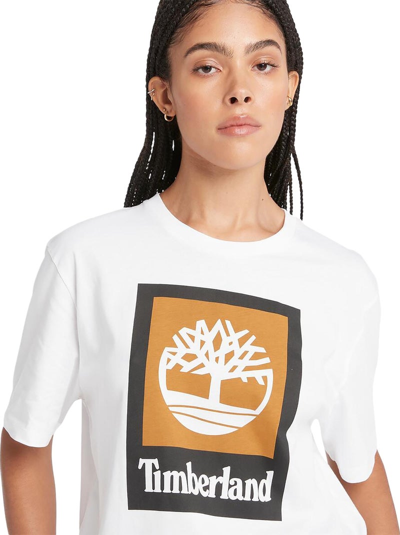 Tee Shirt Timberland Colored Short Sleeve Blanc - Kiabi