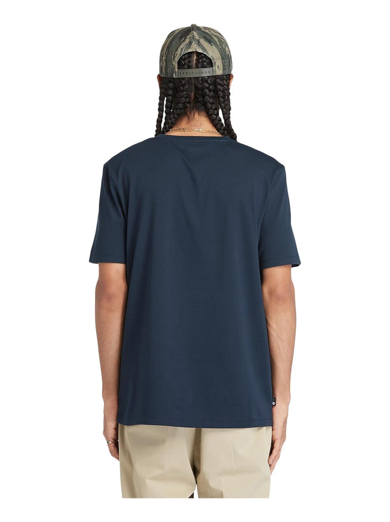 Tee Shirt Timberland Linear Logo Short Sleev Bleu - Kiabi