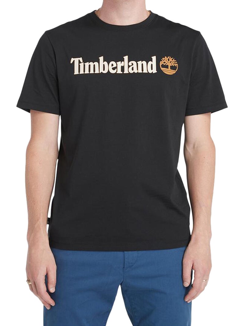Tee Shirt Timberland Linear Logo Short Sleev Noir - Kiabi