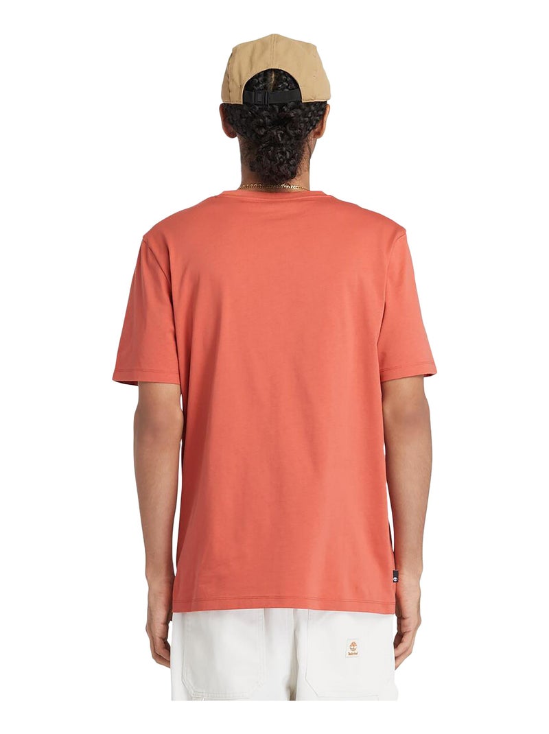 Tee Shirt Timberland Linear Logo Short Sleev Orange - Kiabi