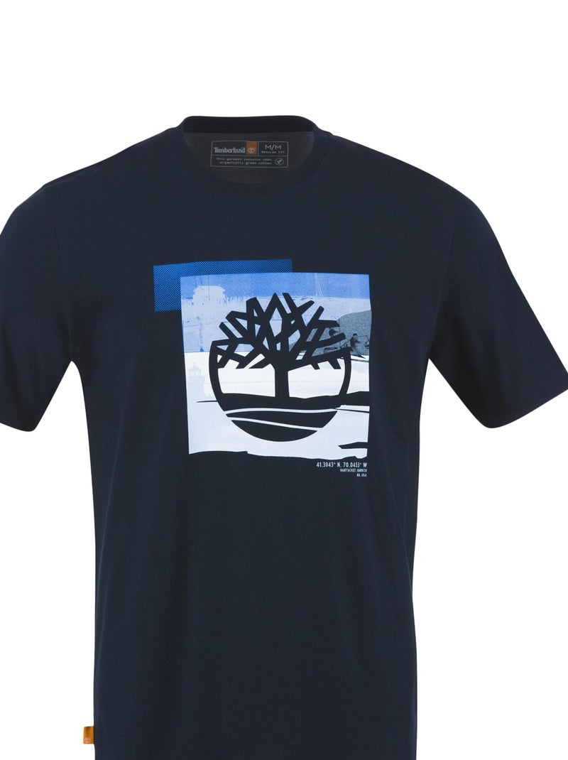 Tee shirt Timberland SS Coast Graphic Bleu - Kiabi