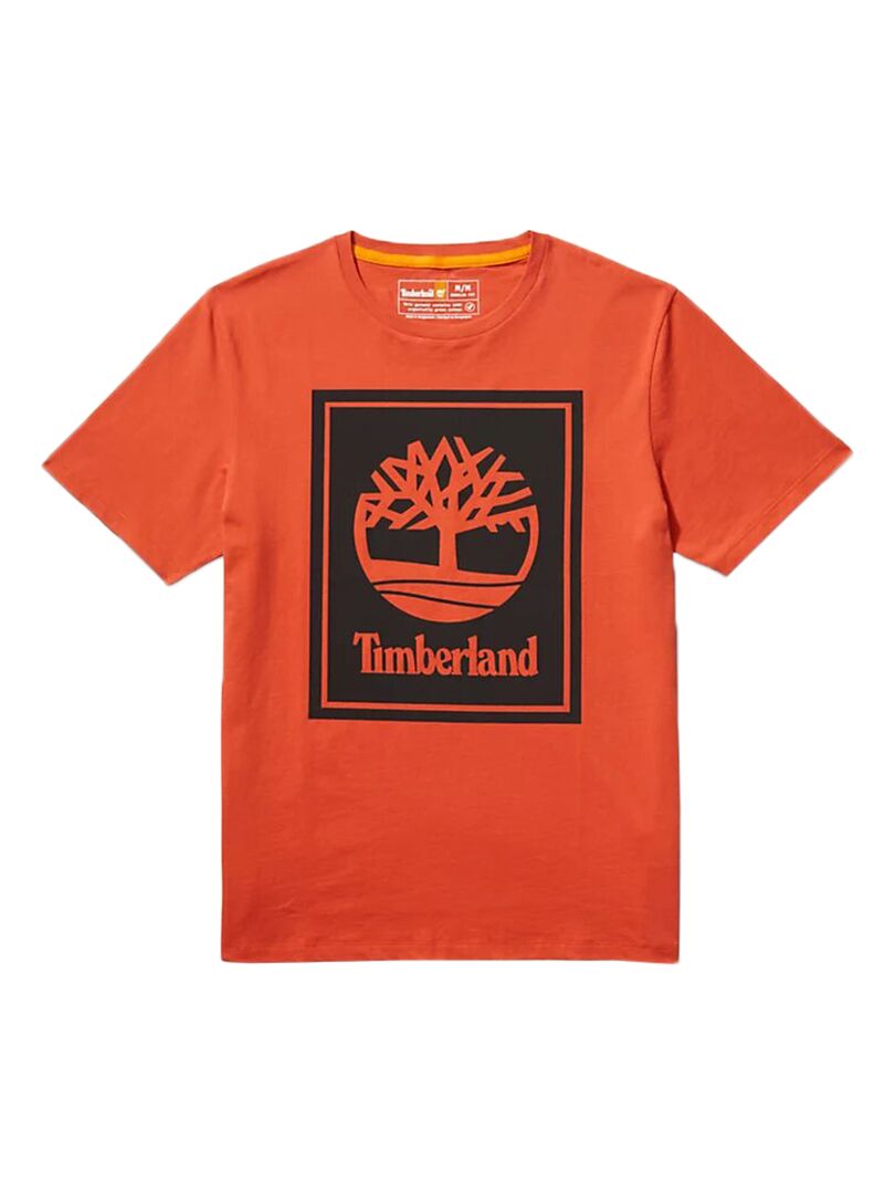 Tee Shirt Timberland SS Stack Orange - Kiabi