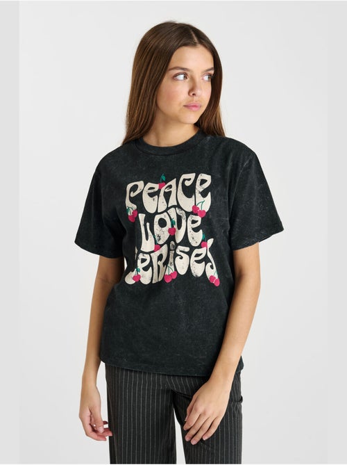 Tee-Shirt TOBELLAG 'Le Temps Des Cerises' - Kiabi