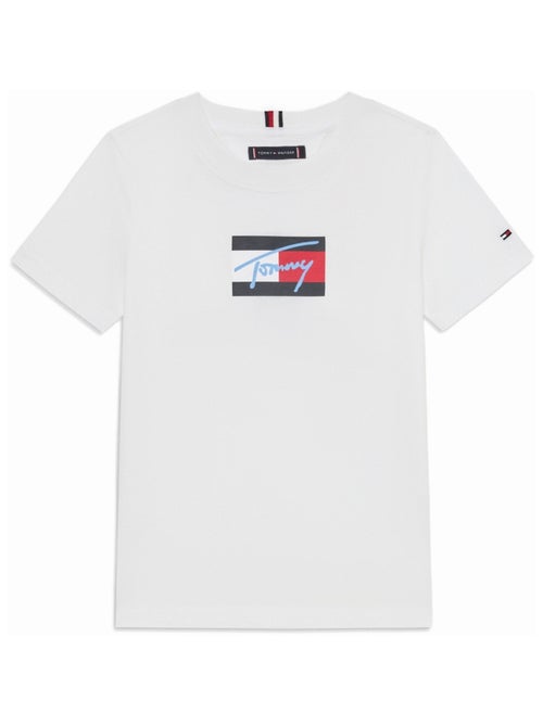 Tee Shirt Tommy Hilfiger Script flag unisex - Kiabi