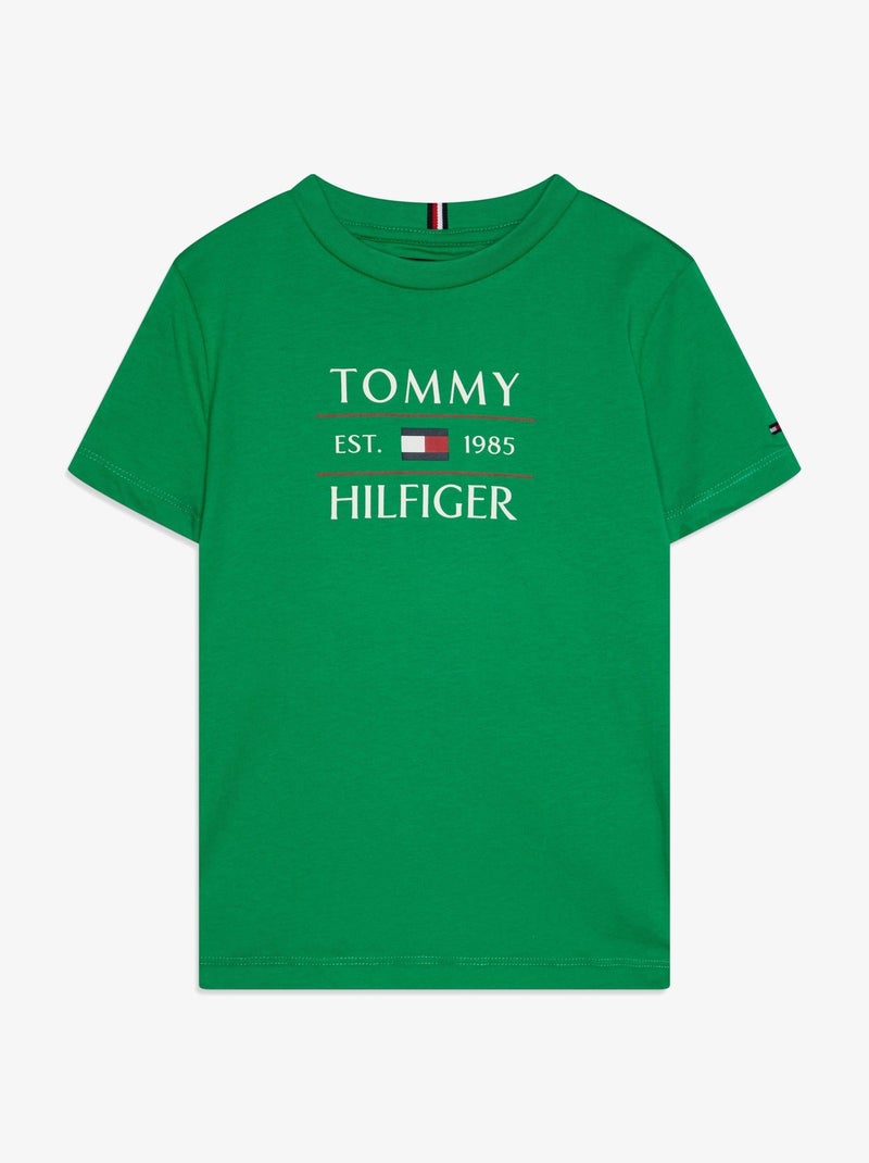 Tee Shirt Tommy Hilfiger Tommy Flag Hil Vert - Kiabi
