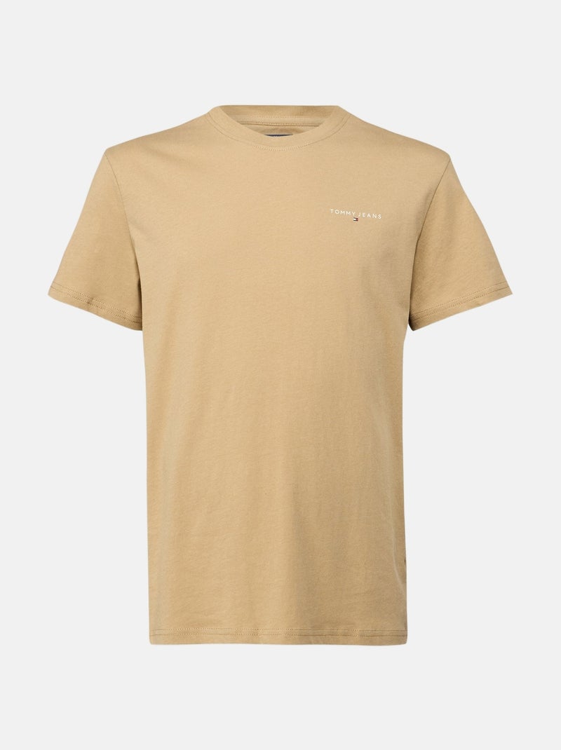Tee Shirt Tommy jeans manches courtes Beige - Kiabi