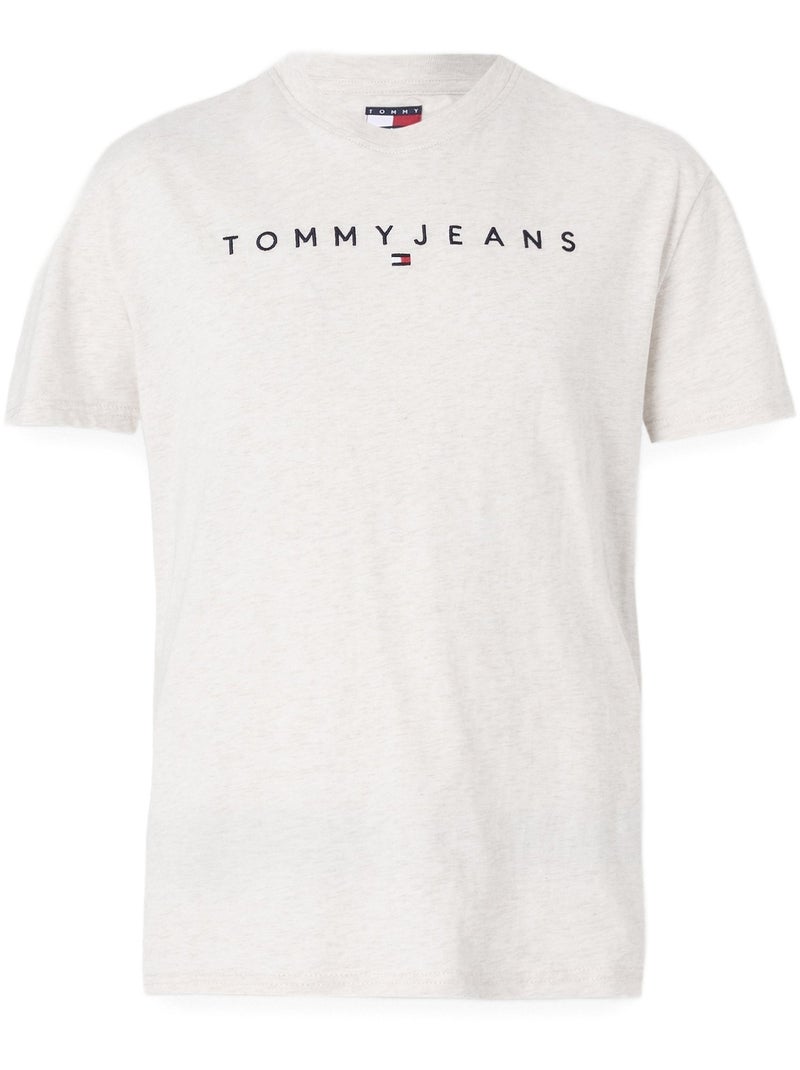 Tee Shirt Tommy jeans manches courtes Blanc cassé - Kiabi