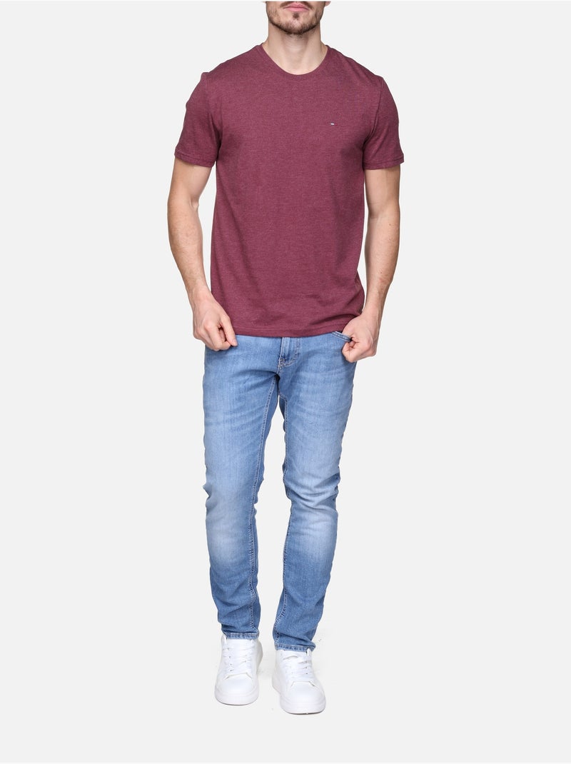 Tee Shirt Tommy jeans manches courtes Orange - Kiabi