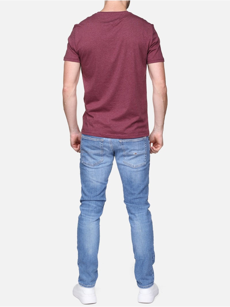 Tee Shirt Tommy jeans manches courtes Orange - Kiabi