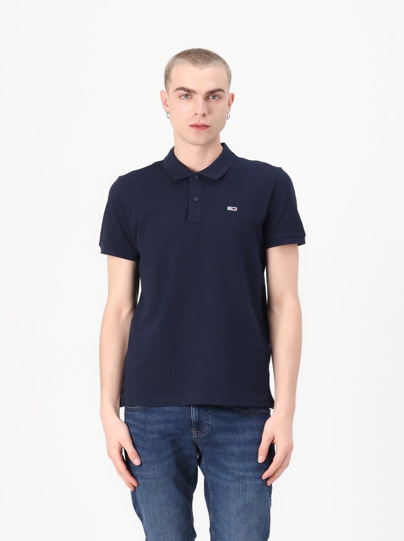 Tee Shirt Tommy jeans Placket Bleu - Kiabi