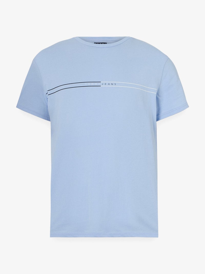 Tee Shirt Tommy jeans Slim Entry Bleu clair - Kiabi