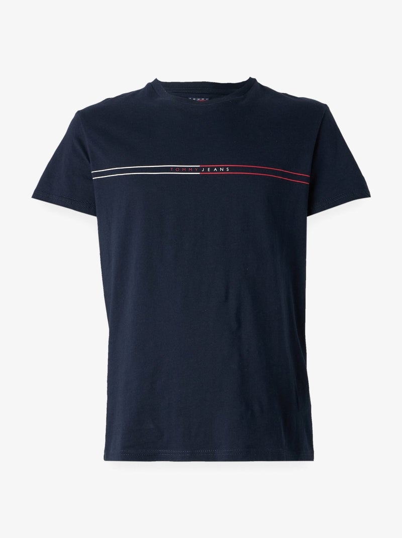 Tee Shirt Tommy jeans Slim Entry Bleu foncé - Kiabi