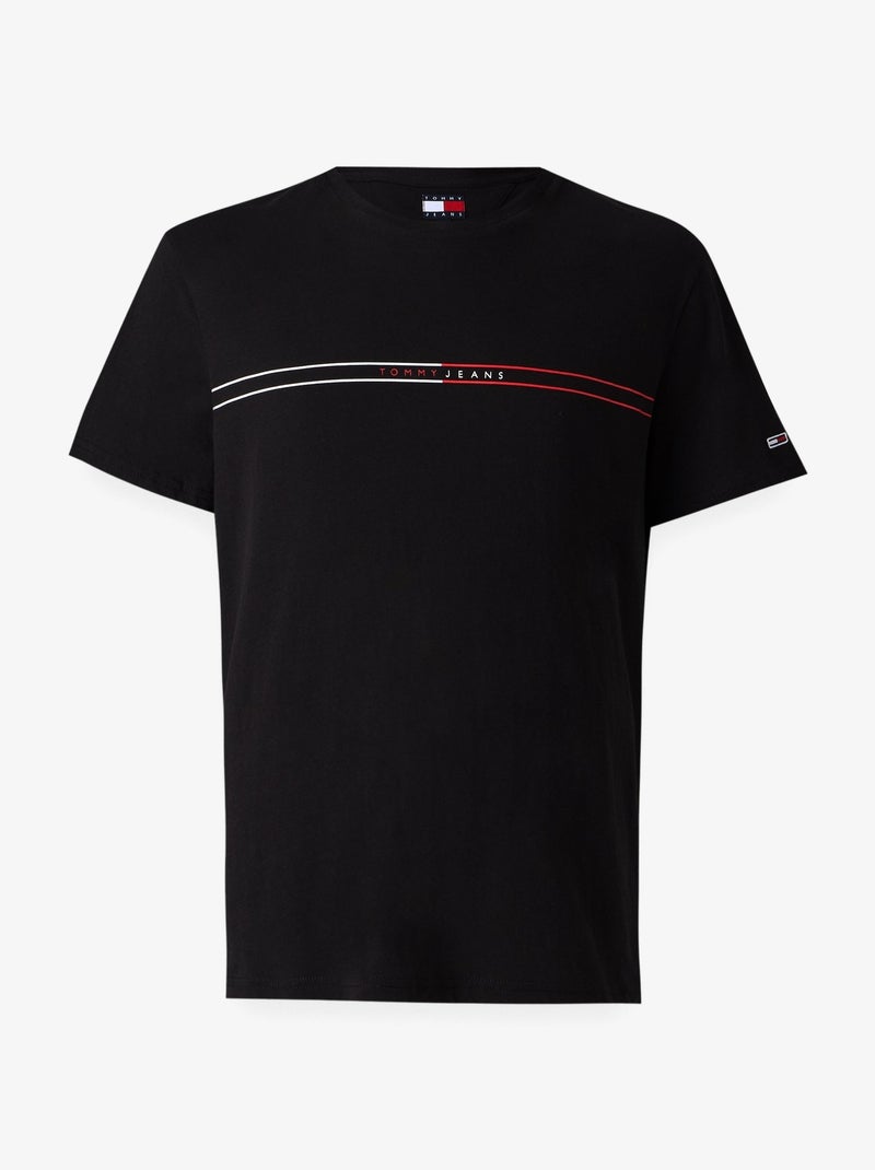 Tee Shirt Tommy jeans Slim Entry Noir - Kiabi