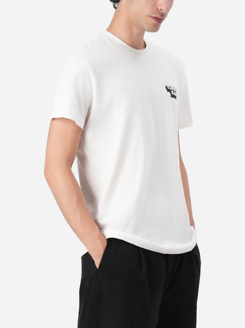 Tee Shirt Tommy jeans Tjm slim stack logo tee Ecru - Kiabi