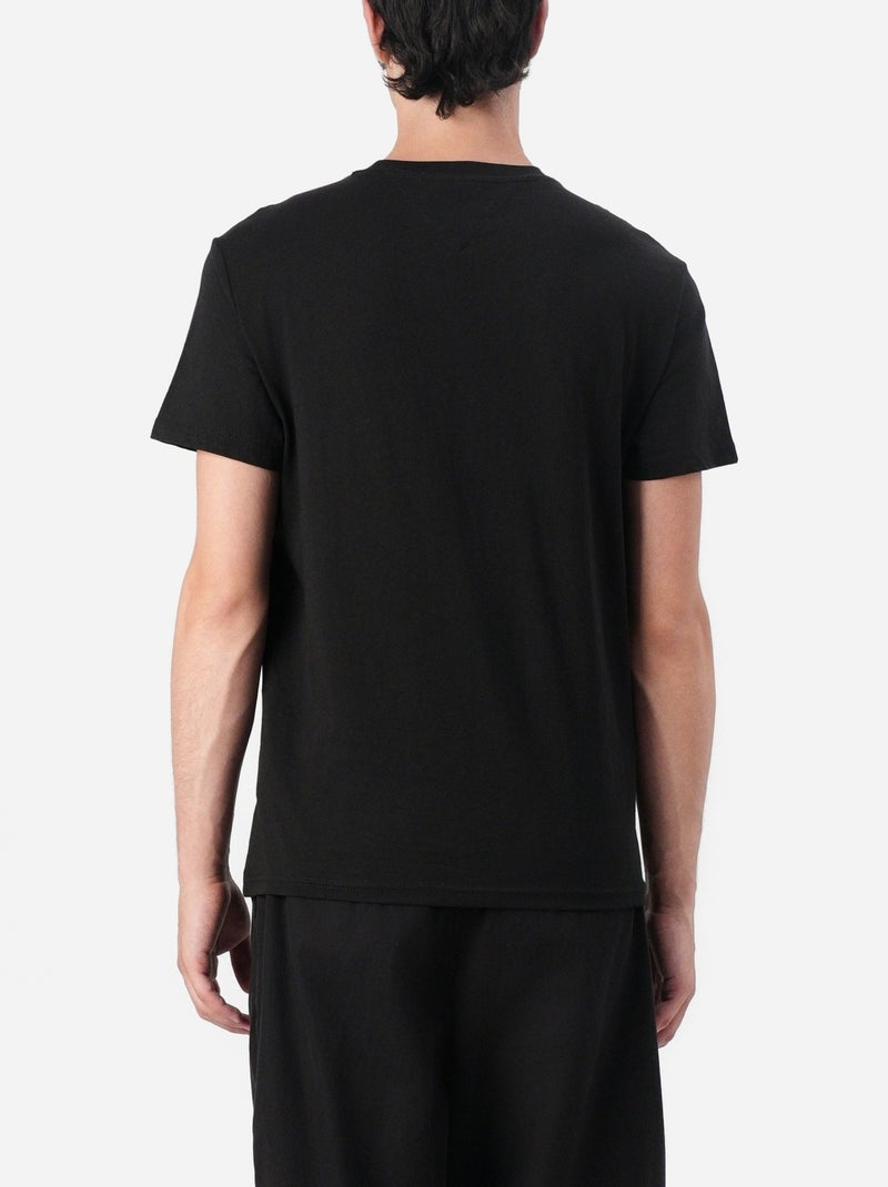Tee Shirt Tommy jeans Tjm slim stack logo tee Noir - Kiabi