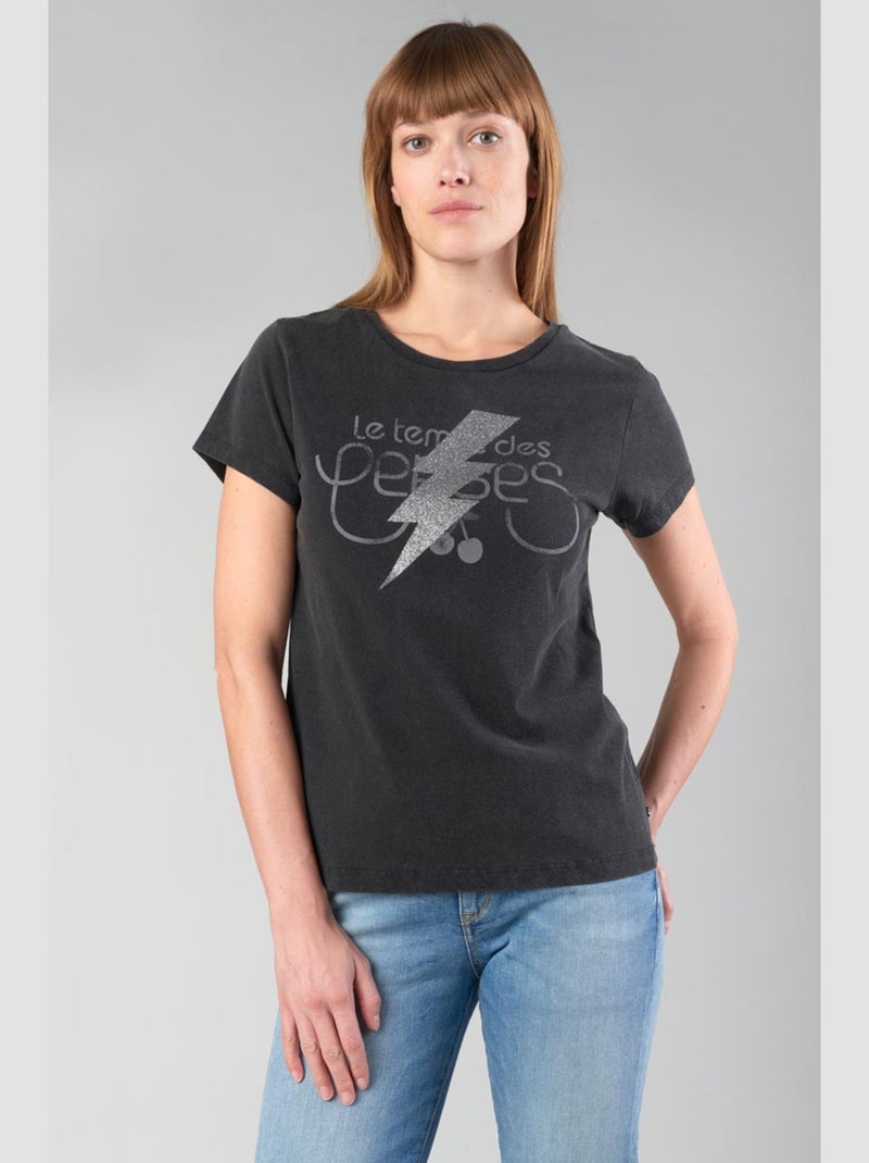 Tee-Shirt TONITO 'Le Temps Des Cerises' Noir - Kiabi