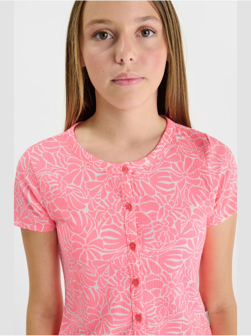 Tee-Shirt TONYGI 'Le Temps Des Cerises' Rose - Kiabi