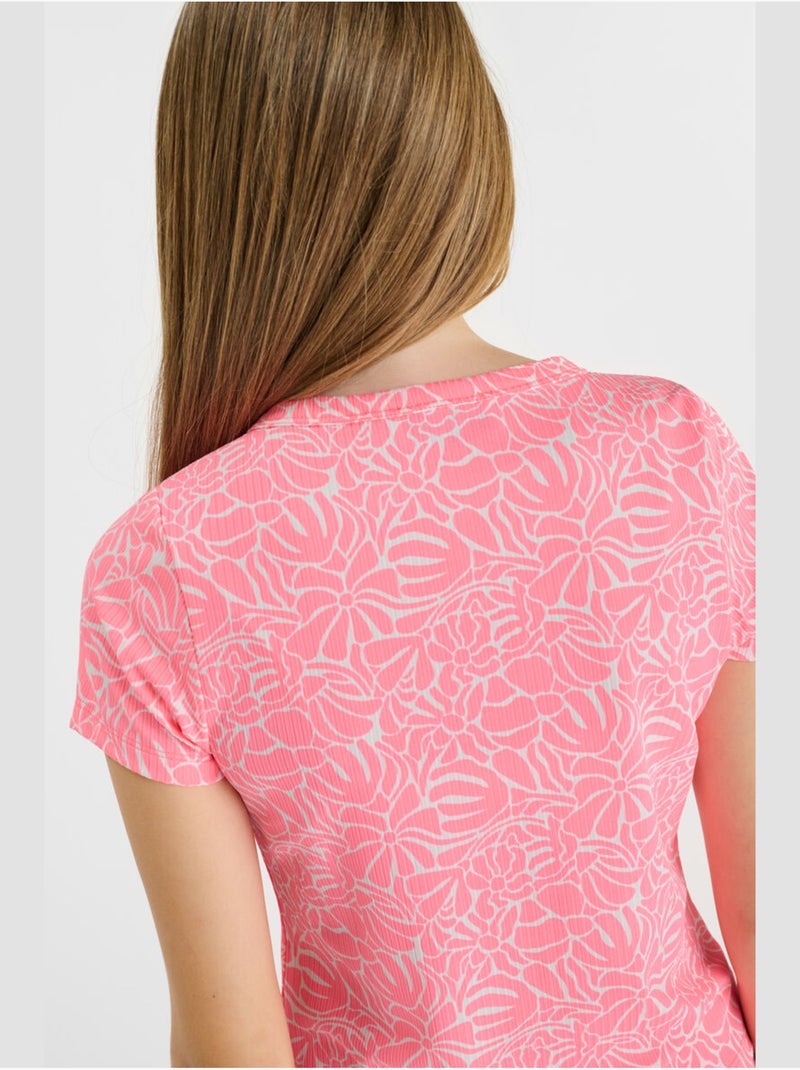 Tee-Shirt TONYGI 'Le Temps Des Cerises' Rose - Kiabi