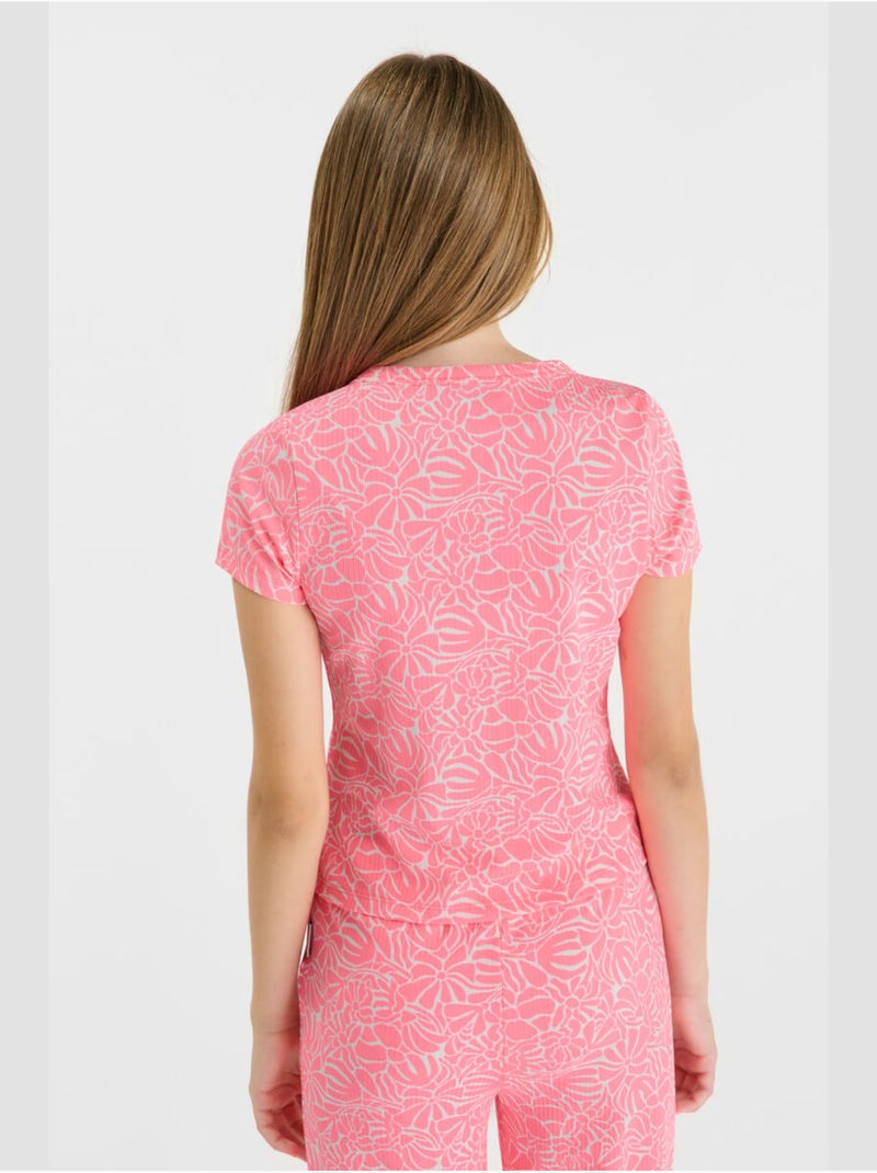 Tee-Shirt TONYGI 'Le Temps Des Cerises' Rose - Kiabi