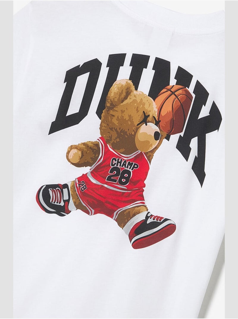 Tee-Shirt TOROBO 'Le Temps Des Cerises' Blanc - Kiabi