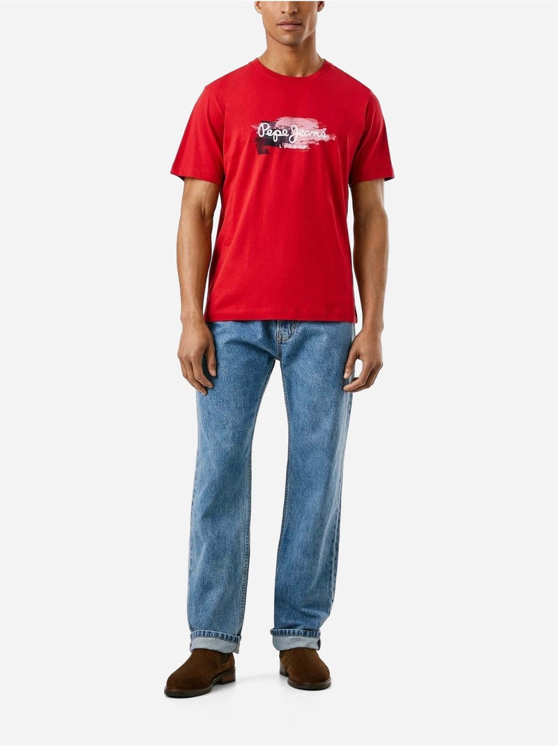 Tee Shirt Trey tee - Pepe Jeans Rouge - Kiabi