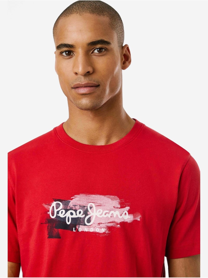 Tee Shirt Trey tee - Pepe Jeans Rouge - Kiabi