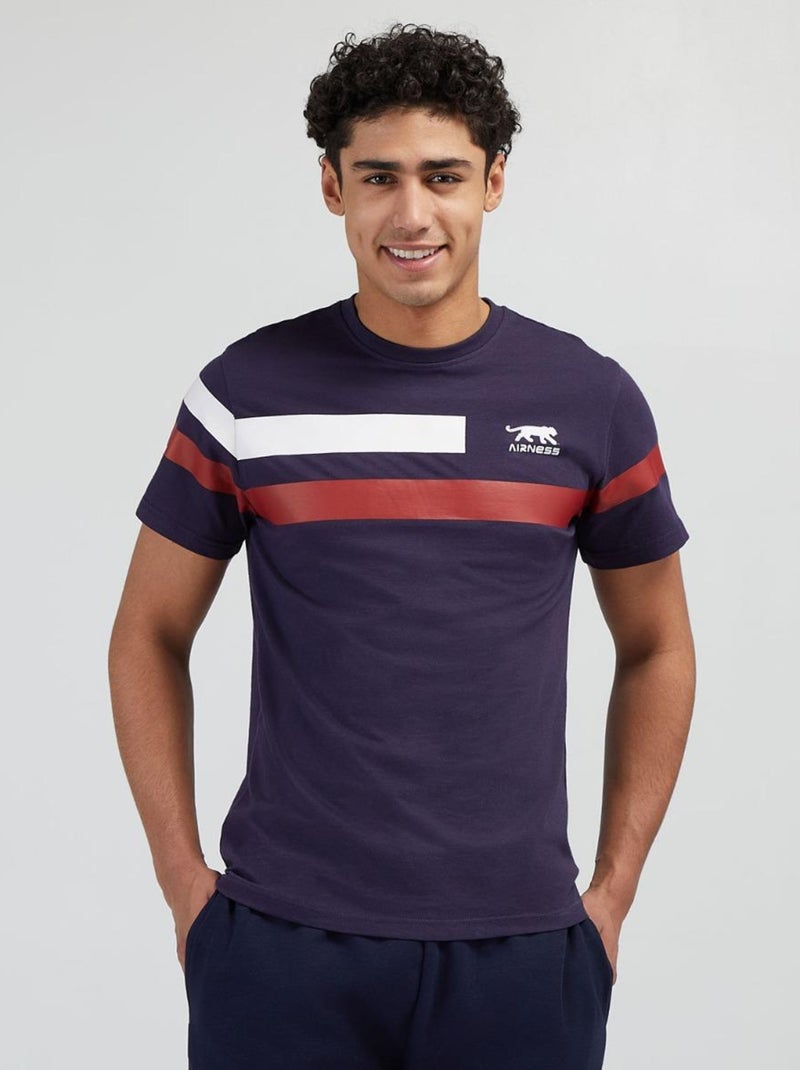 TEE SHIRT TRICOLORE Airness Bleu marine - Kiabi