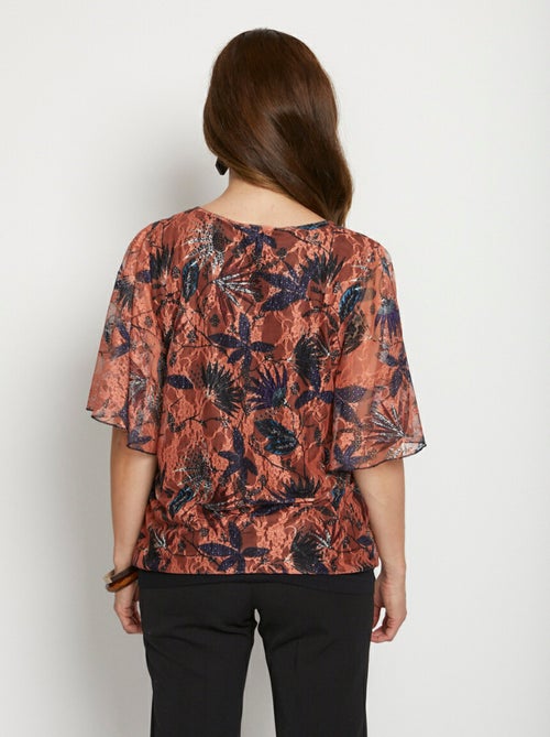 Tee-shirt tunique manches chauve-souris - Kiabi